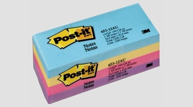 3M 彩色便條纸 1.5"x2" (12本装) 653-12AU