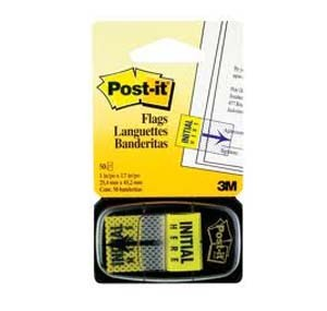 3M 印装旗仔 INITIAL HERE 1"x1-3/4" (50張/包) 680-13