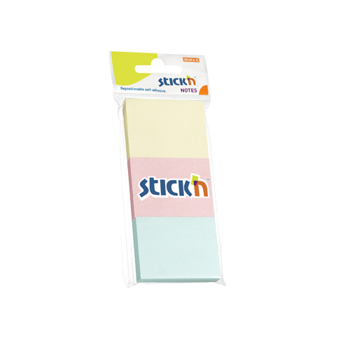 Stick'N 可再貼便條紙 黃/粉紅/藍 1.5"x2" @3'S #21126