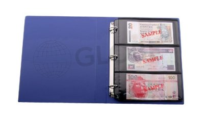 GLOBE 双面纸币簿 (附有12張内页,每張可放6張纸币) #205