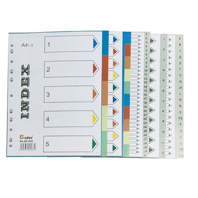 GODEX A4 10色纸质索引分类 @5 sets GX-1210