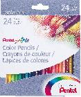 Pentel 24色長身木顏色筆