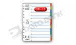 DATA BANK A4 12級膠質彩色索引分類  CID-12