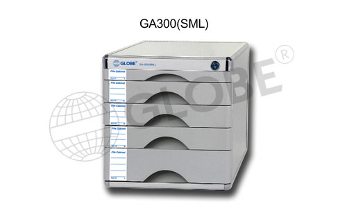 GLOBE 铝塑五层文件柜 (有锁1S+3M+1L) W300 x D360 x H305 mm  GA300(SML)