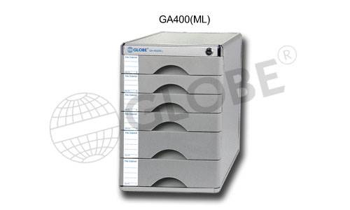 GLOBE 铝塑六层文件柜 (有锁 4M+2L) W300 x D360 x H405 mm  GA400(ML)