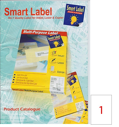 Smart Label  噴墨+鐳射+影印三用标签 (100張) 210x297mm - A4 - #2586
