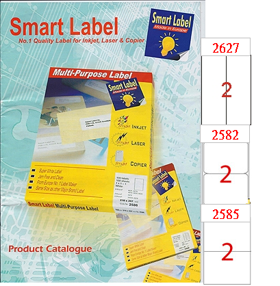 Smart Label  噴墨+鐳射+影印三用標籤 (100張)  (1x2) K2