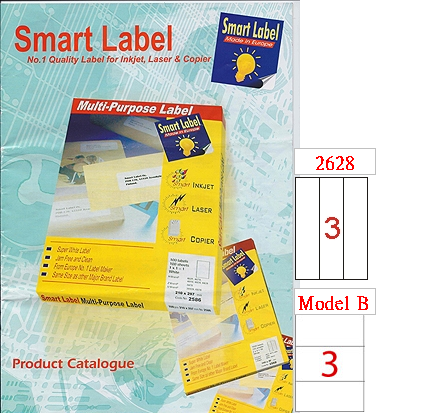 Smart Label 噴墨+鐳射+影印三用標籤 (100張) (1x3) K3