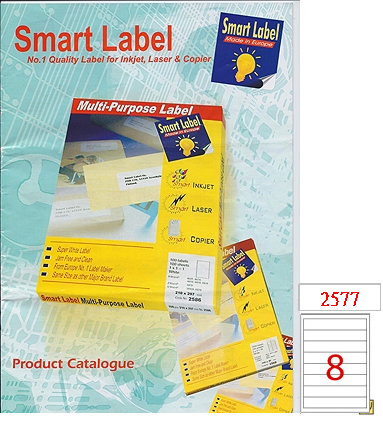 Smart Label  噴墨+鐳射+影印三用标签 (100張) 192x34mm (1x8) K8  #2577