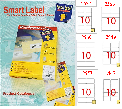 Smart Label  噴墨+鐳射+影印三用标签 (100張)  (2x5) K10
