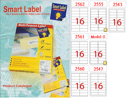 Smart Label  噴墨+鐳射+影印三用标签 (100張)  (2x8) K16