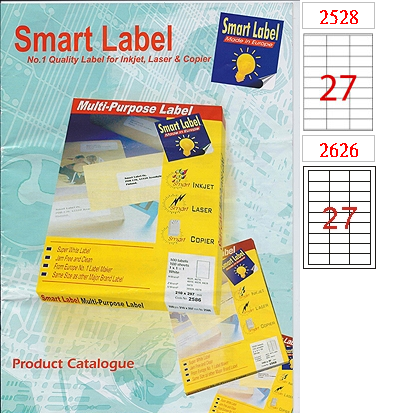 Smart Label  噴墨+鐳射+影印三用标签 (100張) (3x9) K27