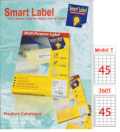 Smart Label  噴墨+鐳射+影印三用标签 (100張) (5x9) K45