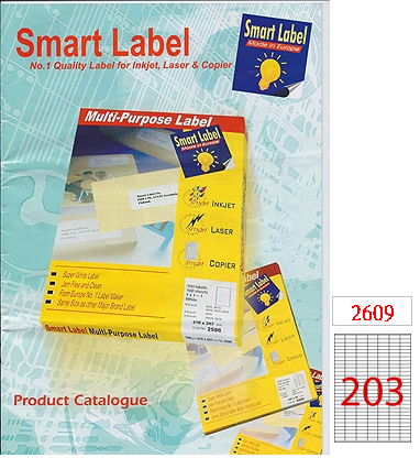 Smart Label  噴墨+鐳射+影印三用标签 (100張) 30x10mm (7x29) K203 #2609