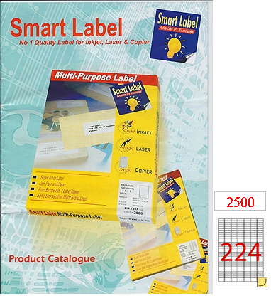 Smart Label  噴墨+鐳射+影印三用标签 (100張) 25.4x8.5mm (7x32) K224 #2500