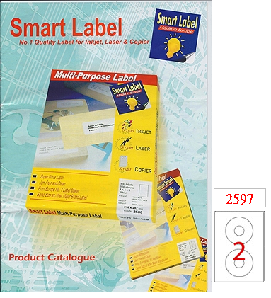 Smart Label  噴墨+鐳射+影印三用標籤 (100張) Dia-117mm / Dia(in)41mm - K2  #2597
