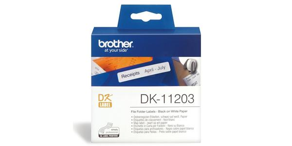 Brother DK系列標籤帶 - 17mmx87mm(300 labels) - 紙質 白底黑字 - DK11203