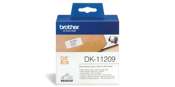 Brother DK系列标签带 - 29x62mm(800 labels) - 纸质 白底黑字 - DK11209