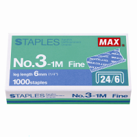 MAX NO.3-1M 6MM 釘書針 24/6  (1000枚)