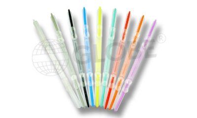 Globe Paper Fasteners No.242  彩色膠蛇快勞鐵 (24套)