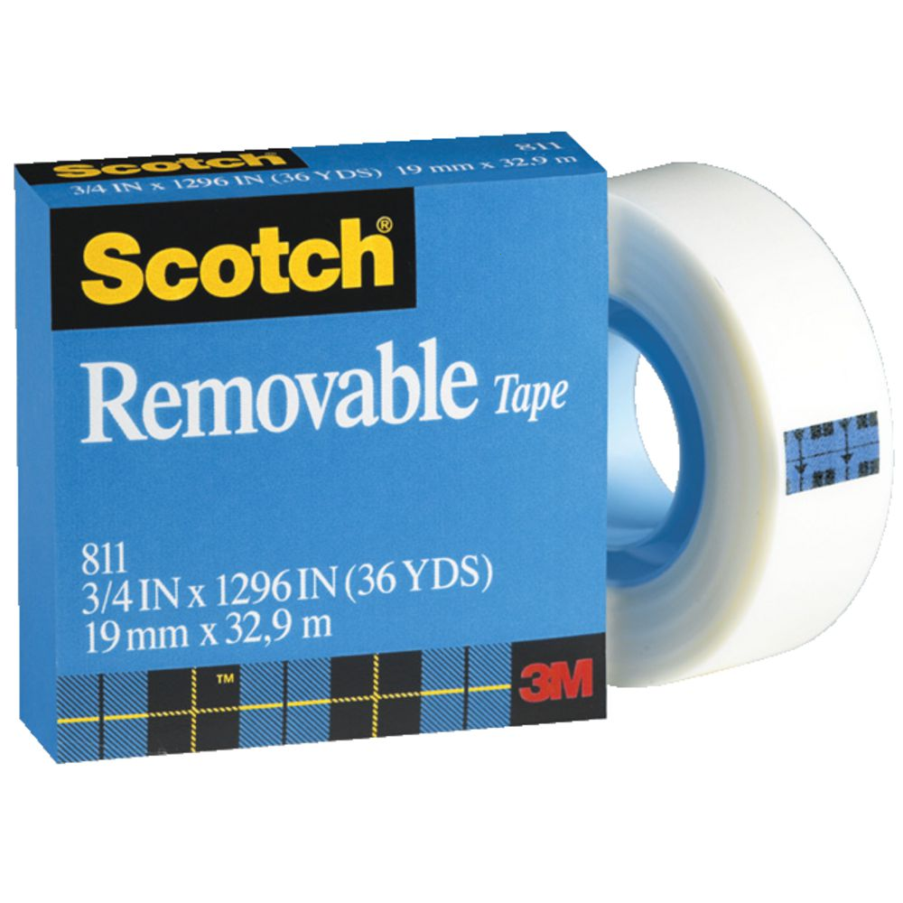 Scotch 思高牌#811 可再贴隐形胶纸  3/4"x36yds