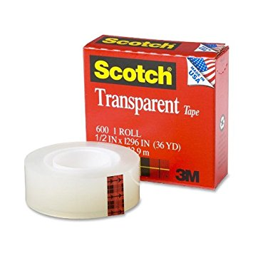Scotch 思高牌#600 透明膠紙  1/2"x36yds