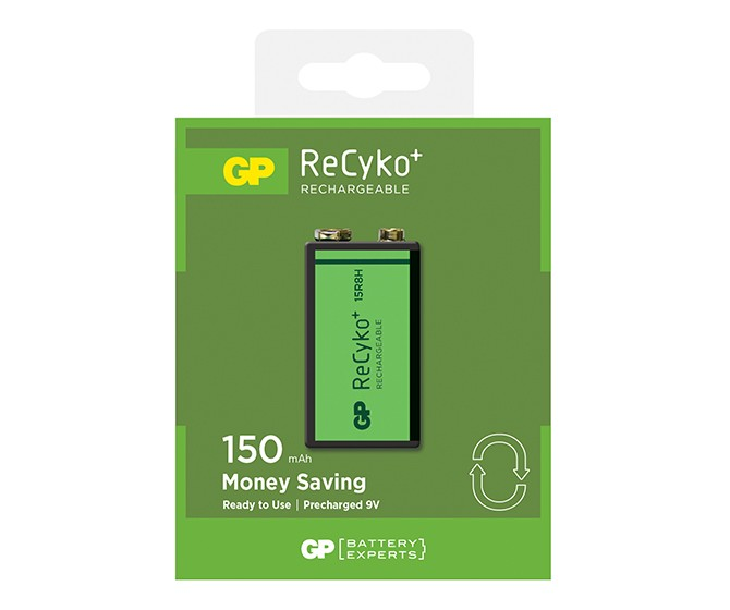 GP ReCyko+ 鎳氫充電池 150mAh 9V 1粒盒裝