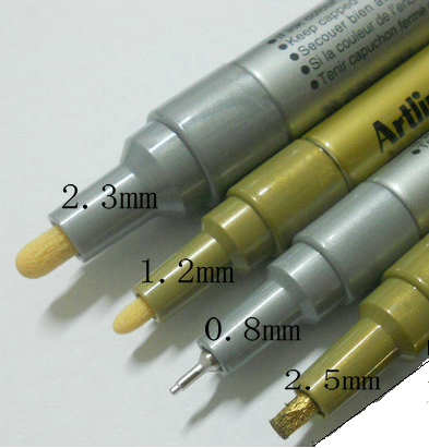 Artline 雅丽油漆筆 2.3mm EK-900XF 金/银 @12'S