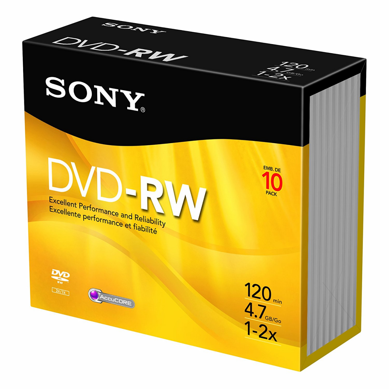 Sony 2X   4.7GB DVD-RW Disc (10片裝)