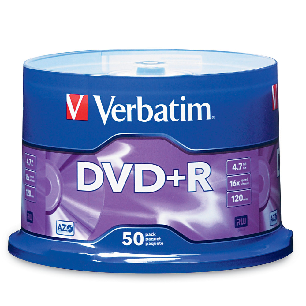 Verbatim DVD+R 16X  4.7GB/120min Life Series  (50片装)