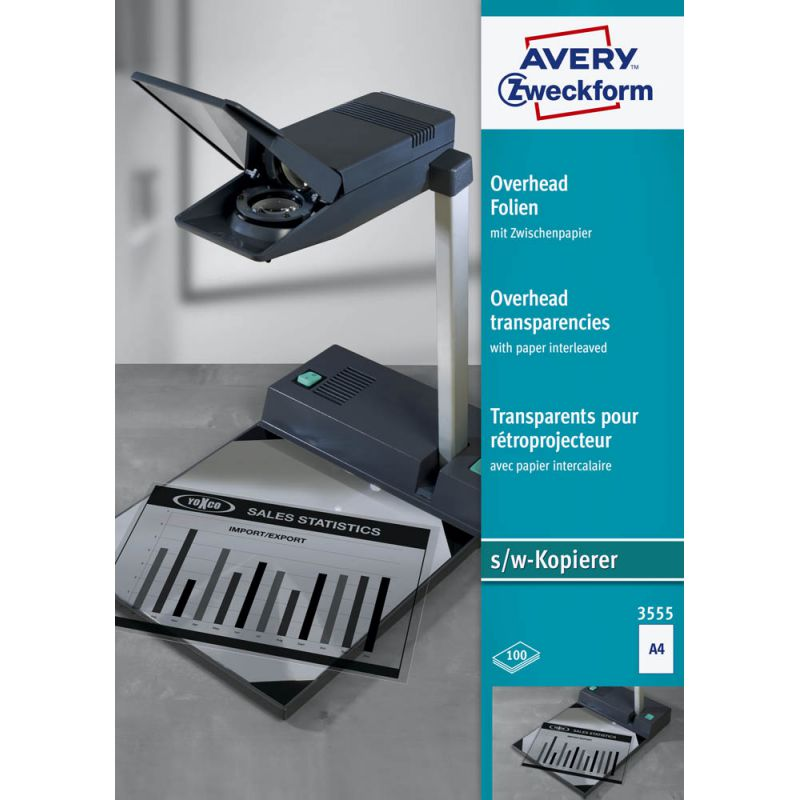 Avery Zweckform 3555 A4 影印膠片 (100張)