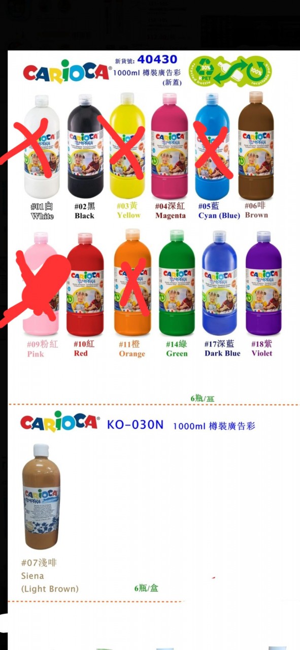 CARIOCA 意大利廣告彩顏料 1000ml