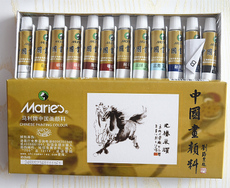 Marie 中国画颜料 - 12色 12ml