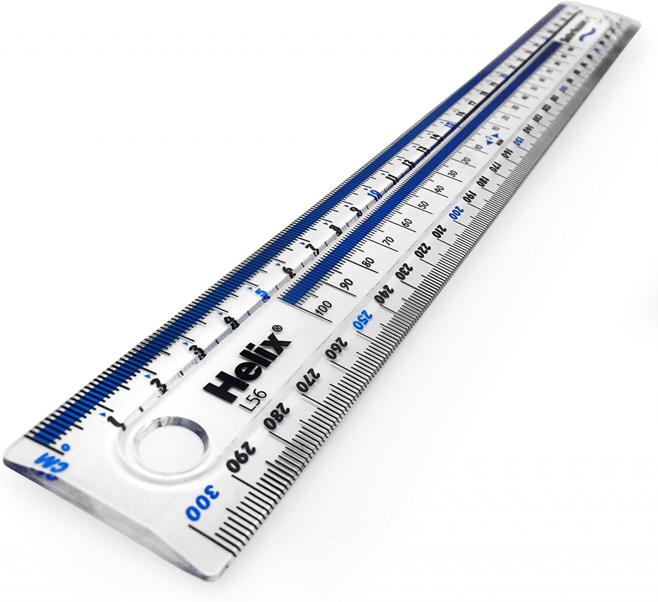 HELIX L16 膠間尺 (12"/30CM) - 藍色