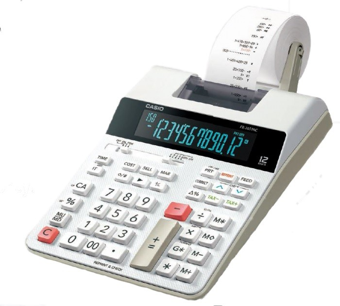 CASIO FR-2650RC 双色出纸计算机(12位)