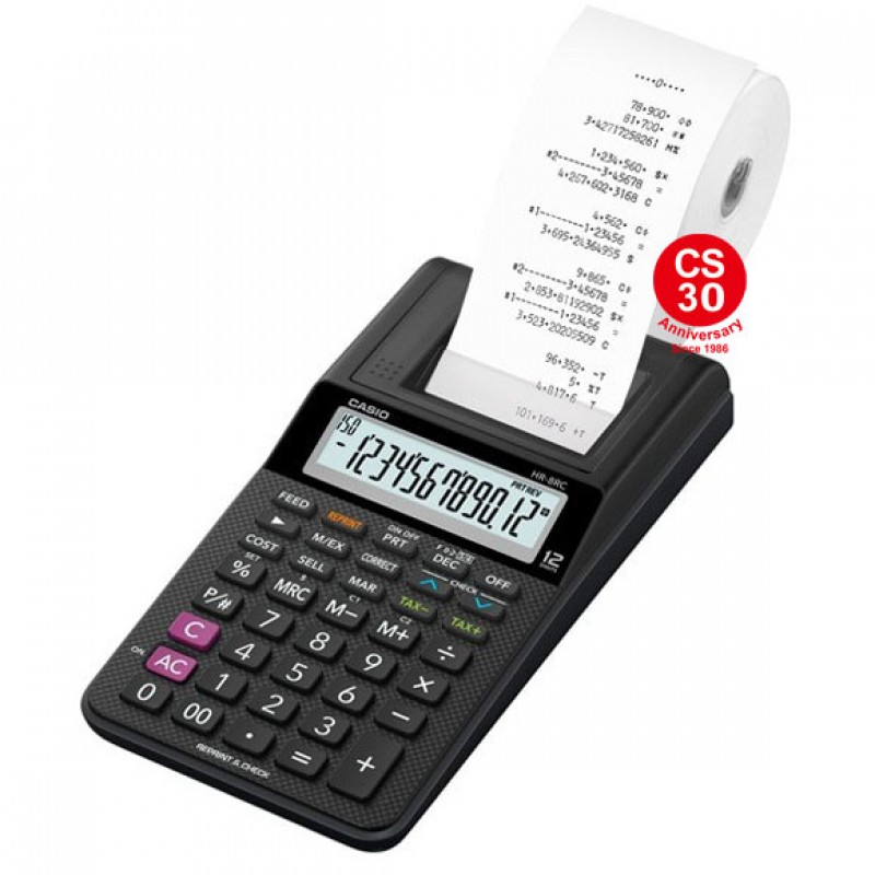 CASIO HR-8RC 出纸计算机(12位)