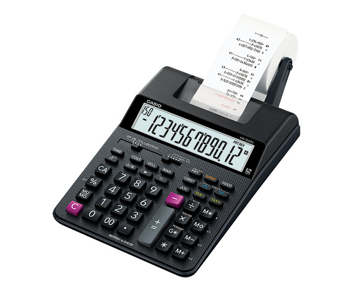CASIO HR-100RC 出纸计算机 (12位)