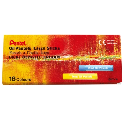 PENTEL 蟠桃兒粗油粉彩 16色 GHT-16