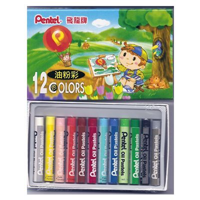 PENTEL 蟠桃兒油粉彩 12色 PHN-12