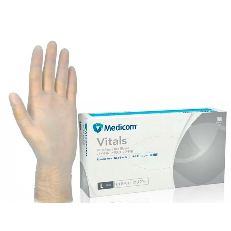 Medicom 无粉一次性胶手套 VIT1209C (100只)