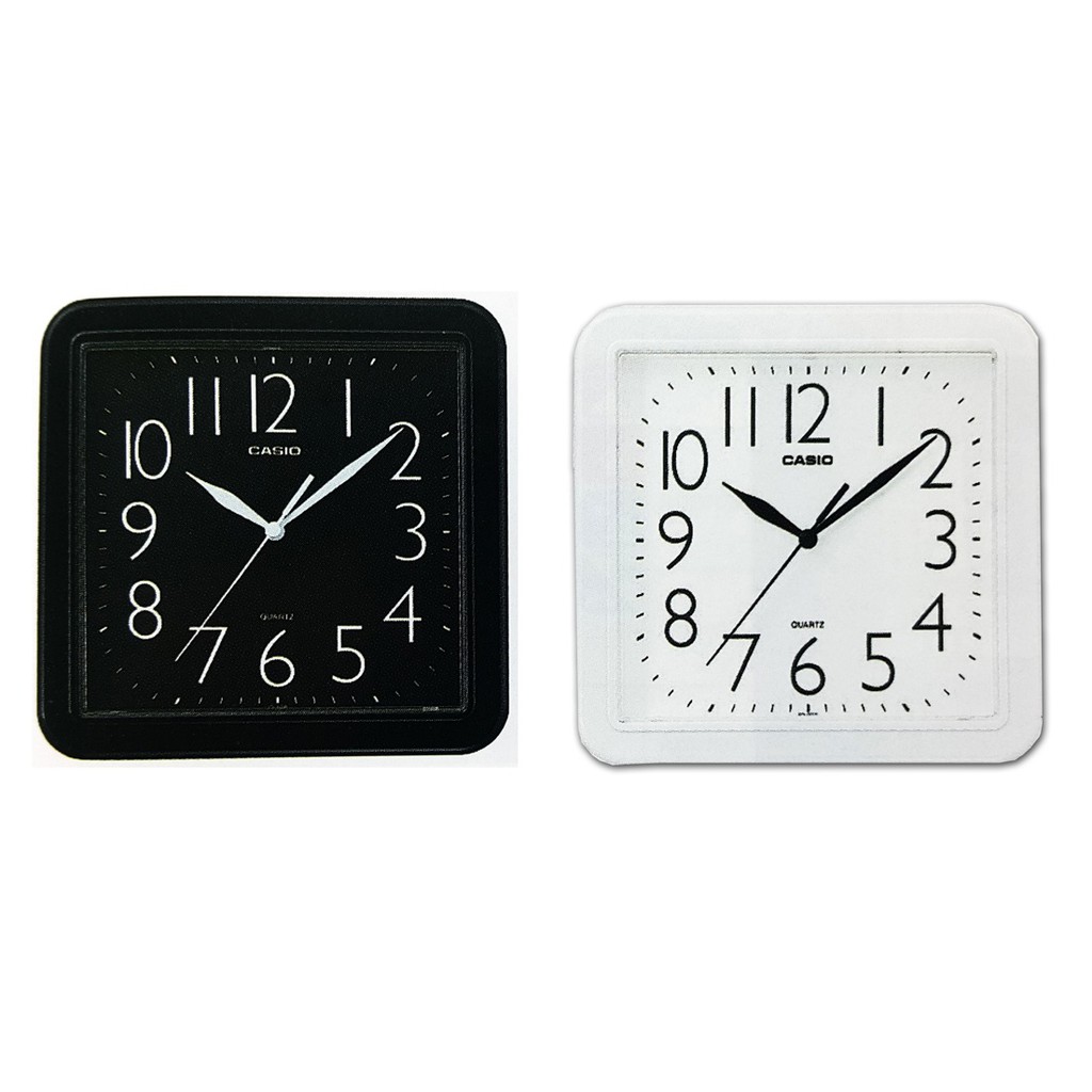 Casio 方形挂墙钟 IQ-02S-1DF/7DF (黑色/白色)