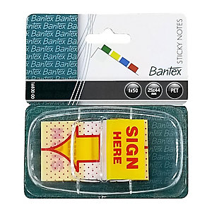 BANTEX 16830 (SIGN hERE )抽取式胶标签 (25 x 44mm)