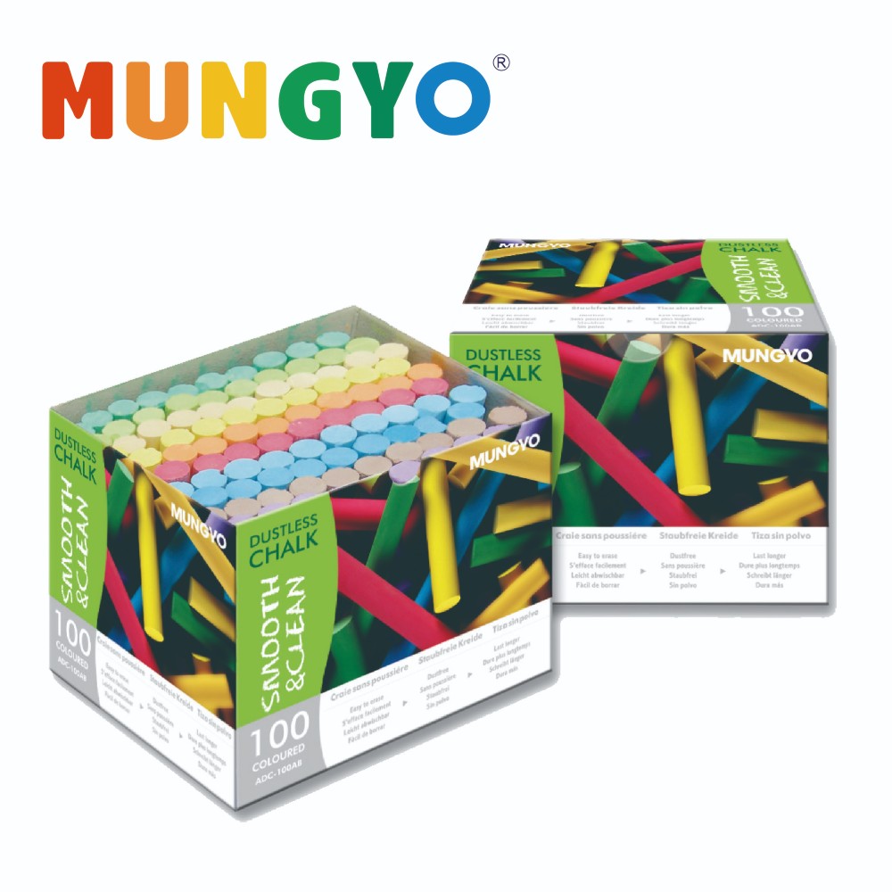 Mungyo 無塵粉筆 (彩色100枝裝) #ADC-100AB