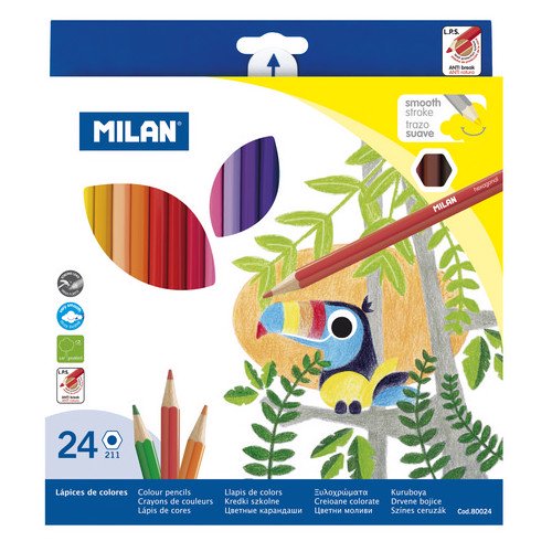 西班牙 Milan 24色六角防斷木顏色 80024