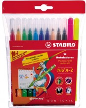 STABILO Trio A-Z 378-1-12 -01 12色三角水彩筆(0.7mm)