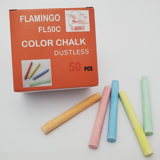 FLAMINGO 無塵彩色粉筆 (50支)