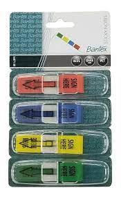 BANTEX 16871 00 Z-UP "Sign Here" 4色胶质旗仔(4色 x 25張)