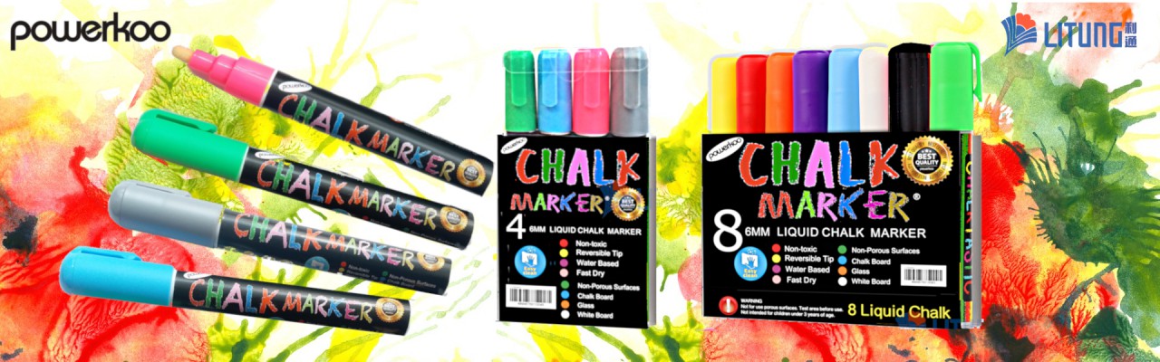 powerkoo Chalk Marker (4色裝) 水性粉筆 - LT88004V