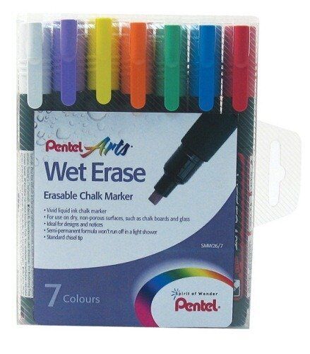 Pentel  Chalk Marker (7色装) 水性粉筆 - SMW26/7