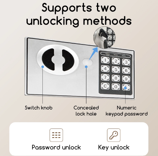 Deli ET510 Key Password Safe 密碼+鎖匙鎖夾萬
